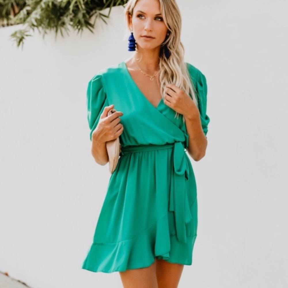 Vici Collection To the Max Faux Wrap Dress XLarge